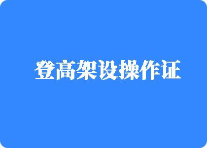 操骚逼舔骚逼登高架设操作证